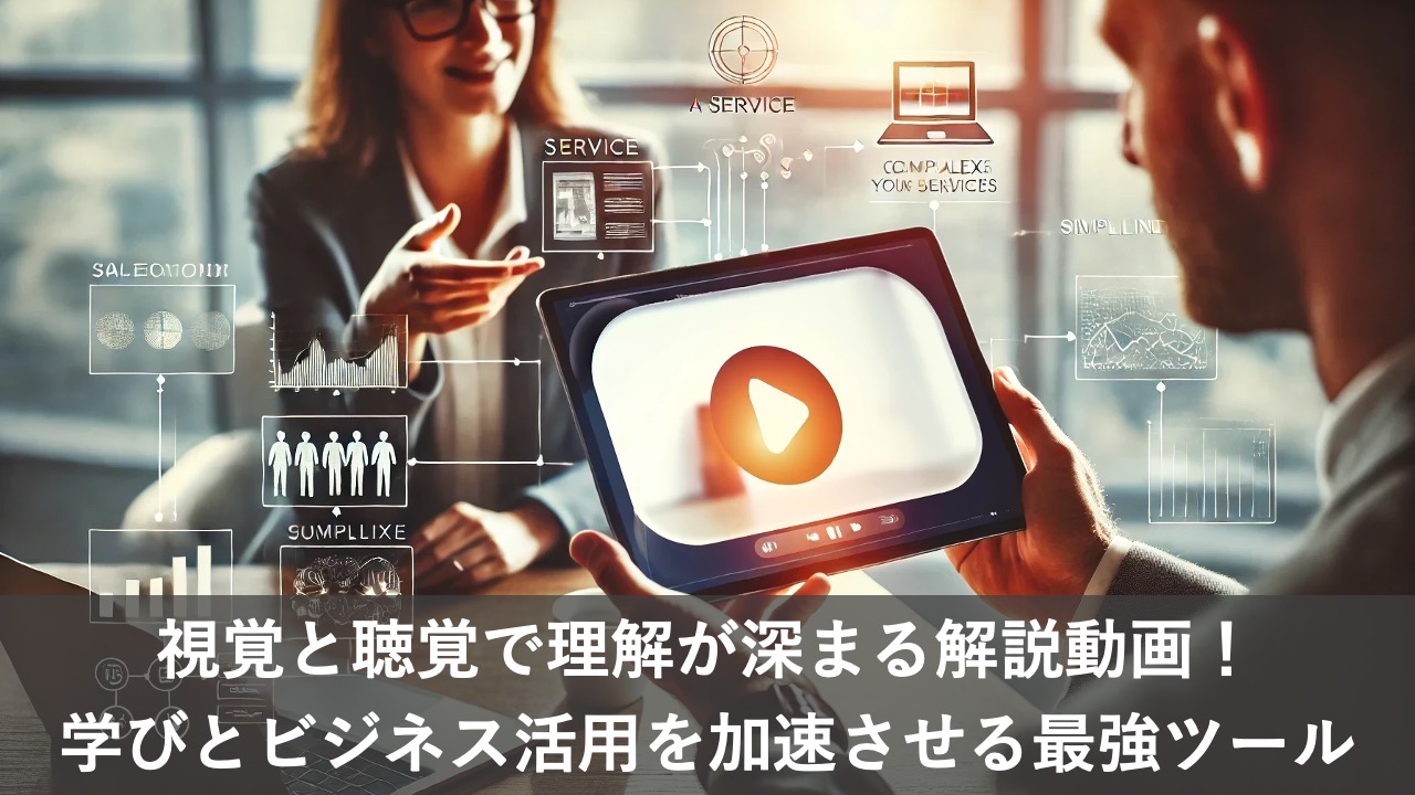 視覚と聴覚で理解が深まる解説動画！学びとビジネス活用を加速させる最強ツール